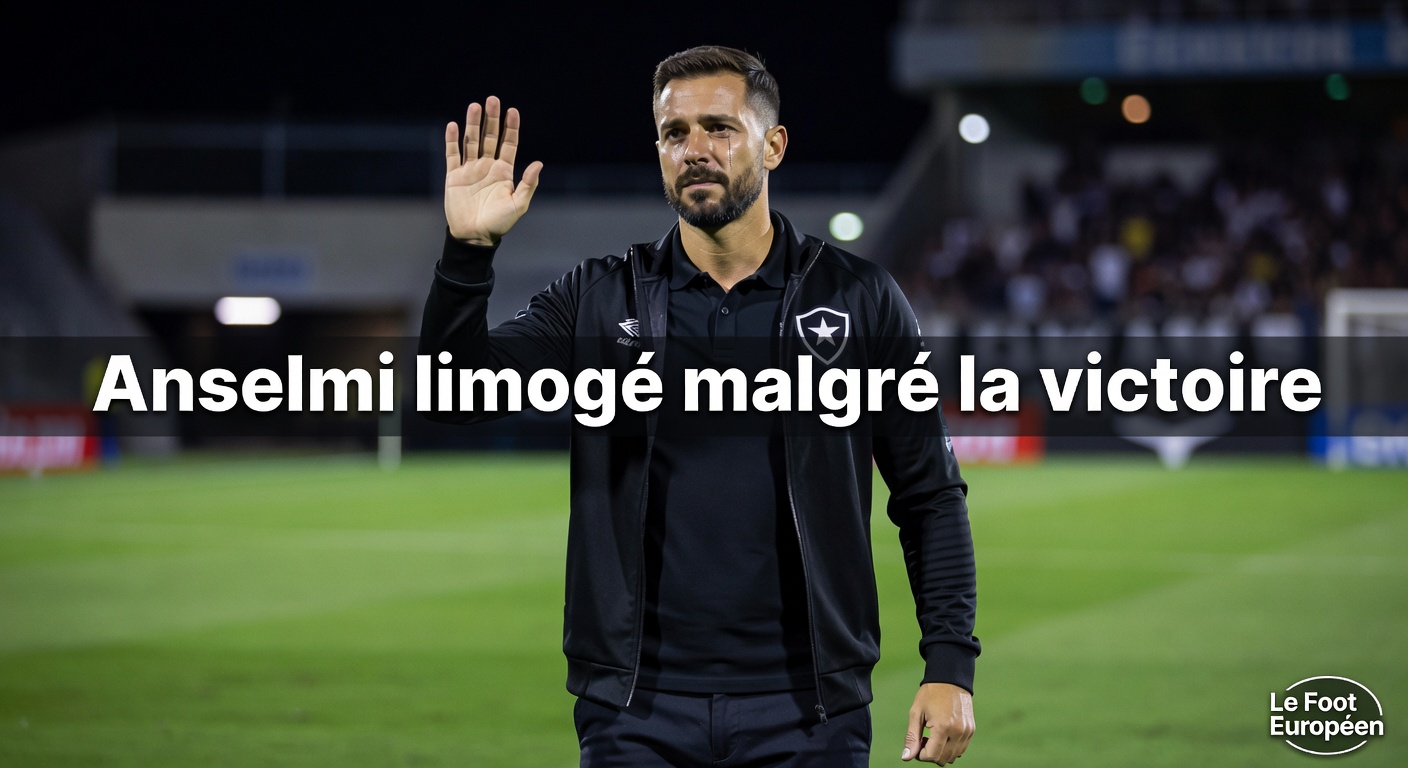Botafogo : le choc inattendu après la victoire, Anselmi remercié en pleine tempête
