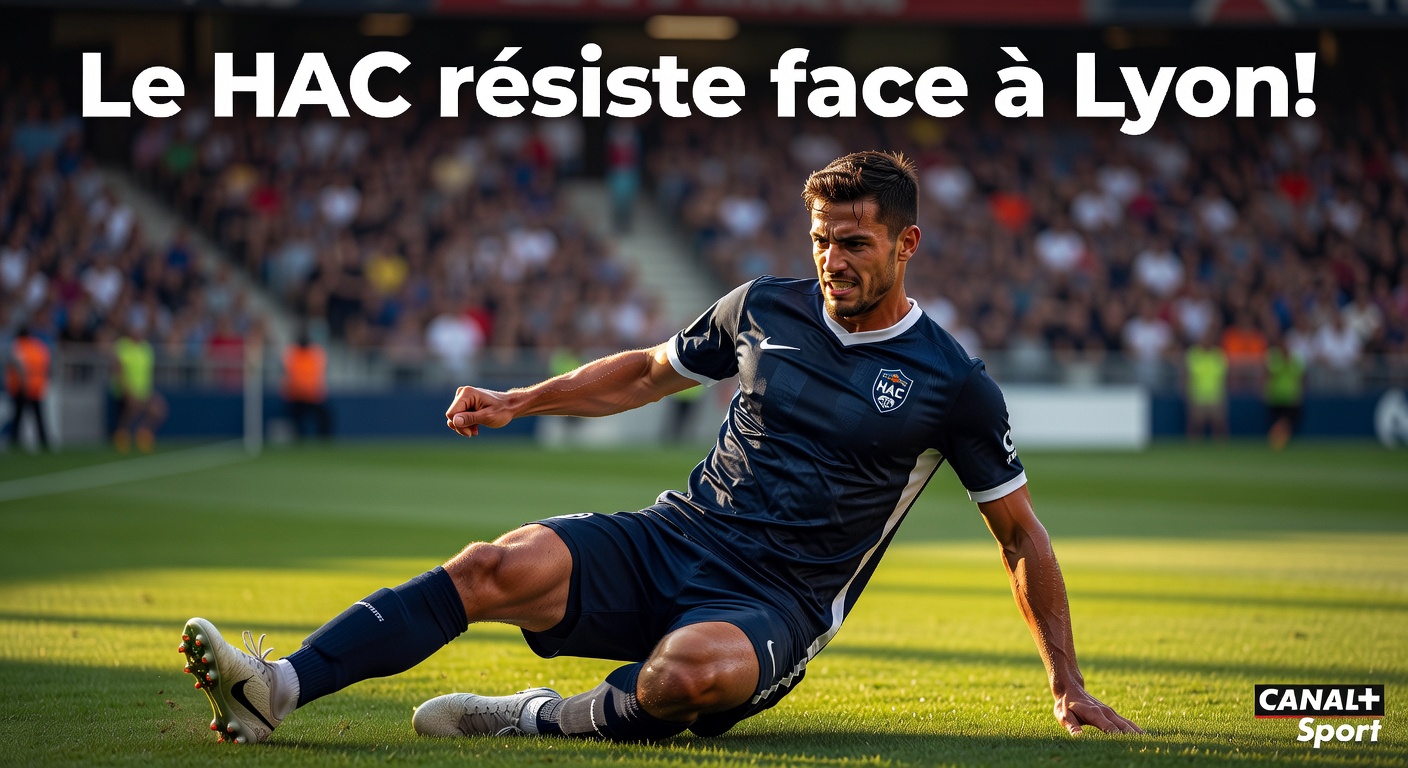 Ligue 1 : Le HAC, héroïque à dix, fait trembler l’OL au Stade Océane