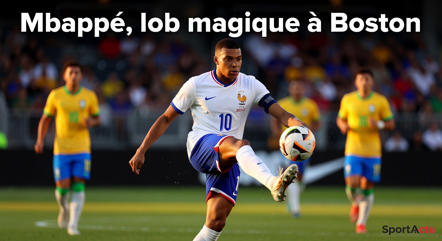 Un geste venu d’ailleurs : le lob génial de Mbappé fait chavirer les Bleus