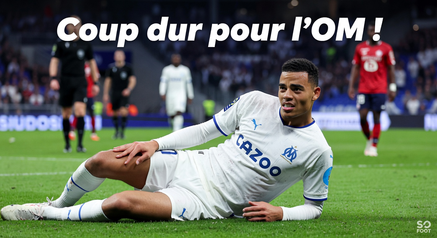 Coup dur à l’OM : Greenwood quitte la pelouse, la tension monte