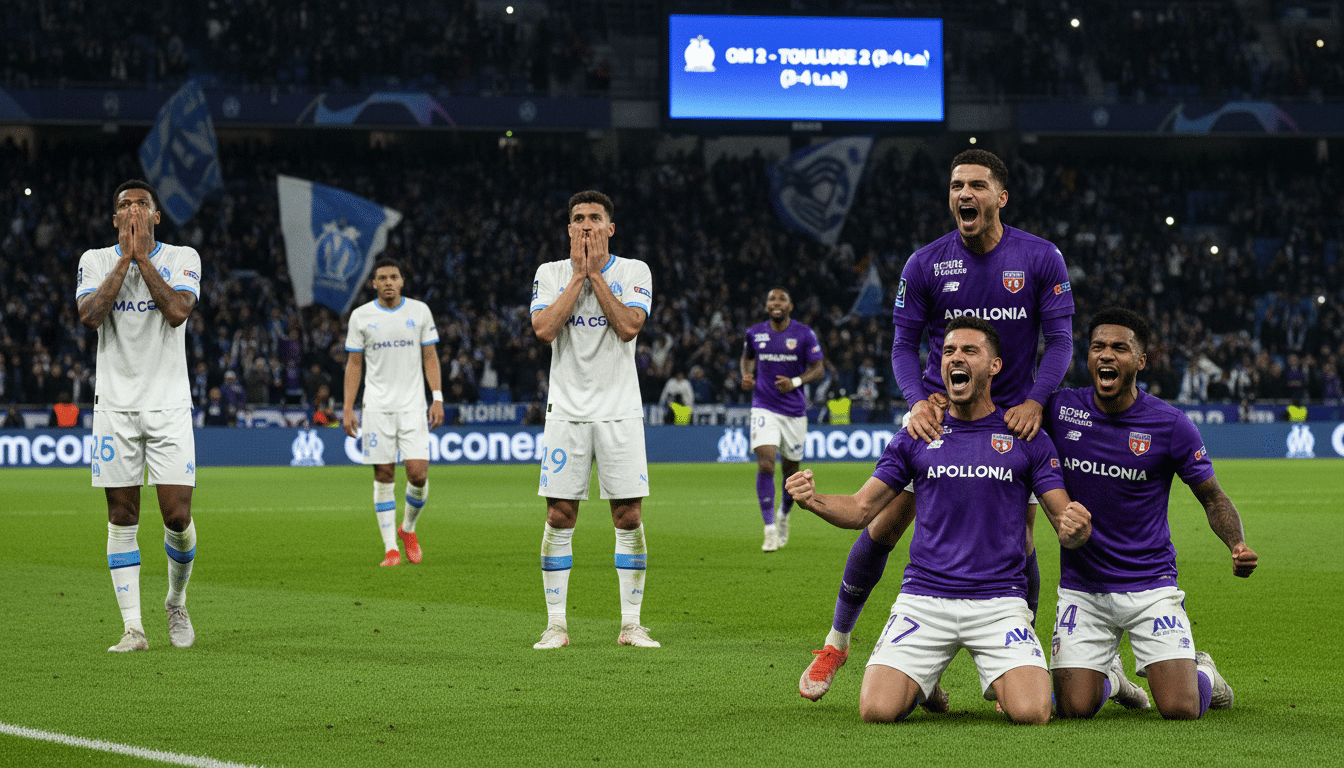 Coup de tonnerre au Vélodrome : Toulouse renverse l’OM et file en demi-finale !