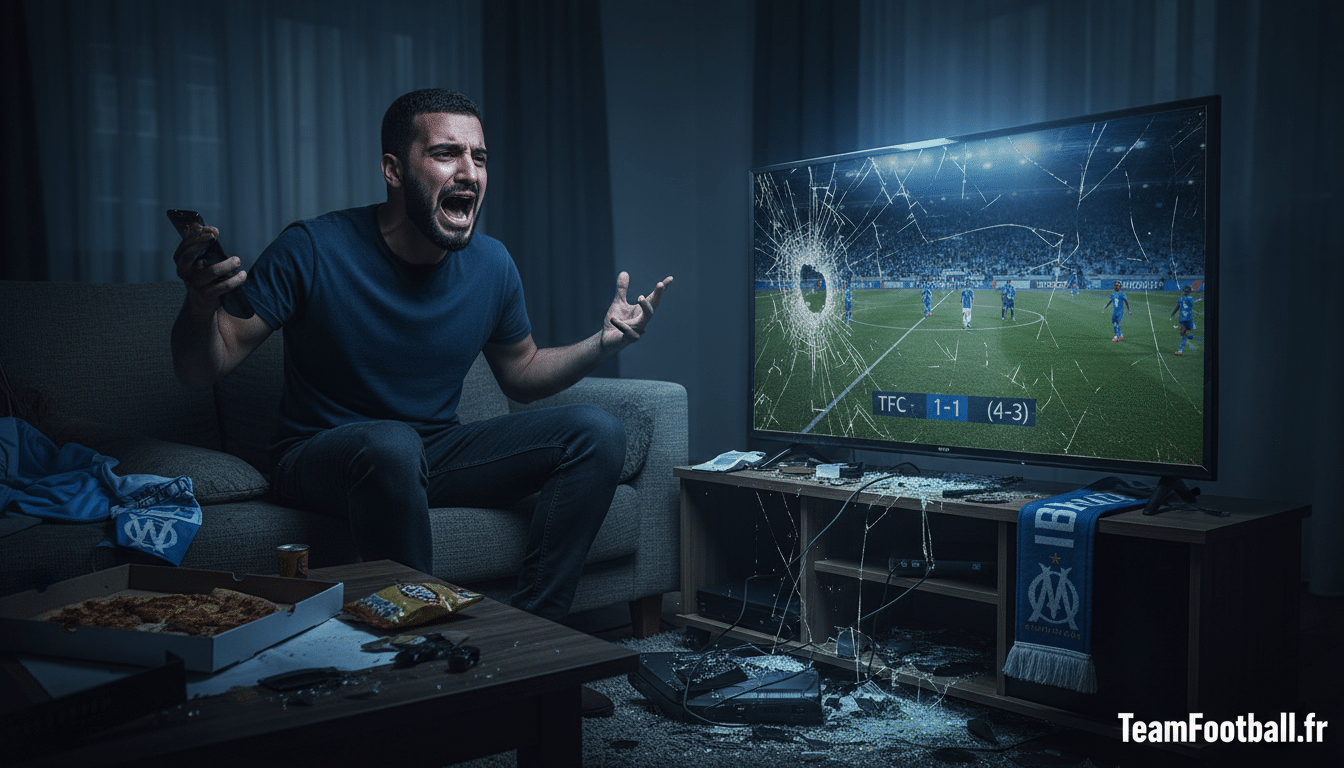 Télé cassée et cris du cœur : la nuit noire des supporters de l’OM après l’élimination face à Toulouse